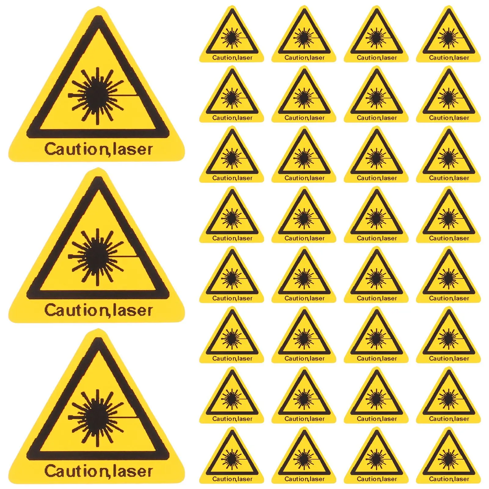 50 Pcs Safety Signs Caution Warning Security Stickers Decals Cautious The