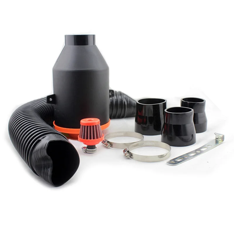 Automodificatie Koude inlaatluchtfilterset High Flow luchtfilter 76 mm inlaatluchtboxset 3-inch