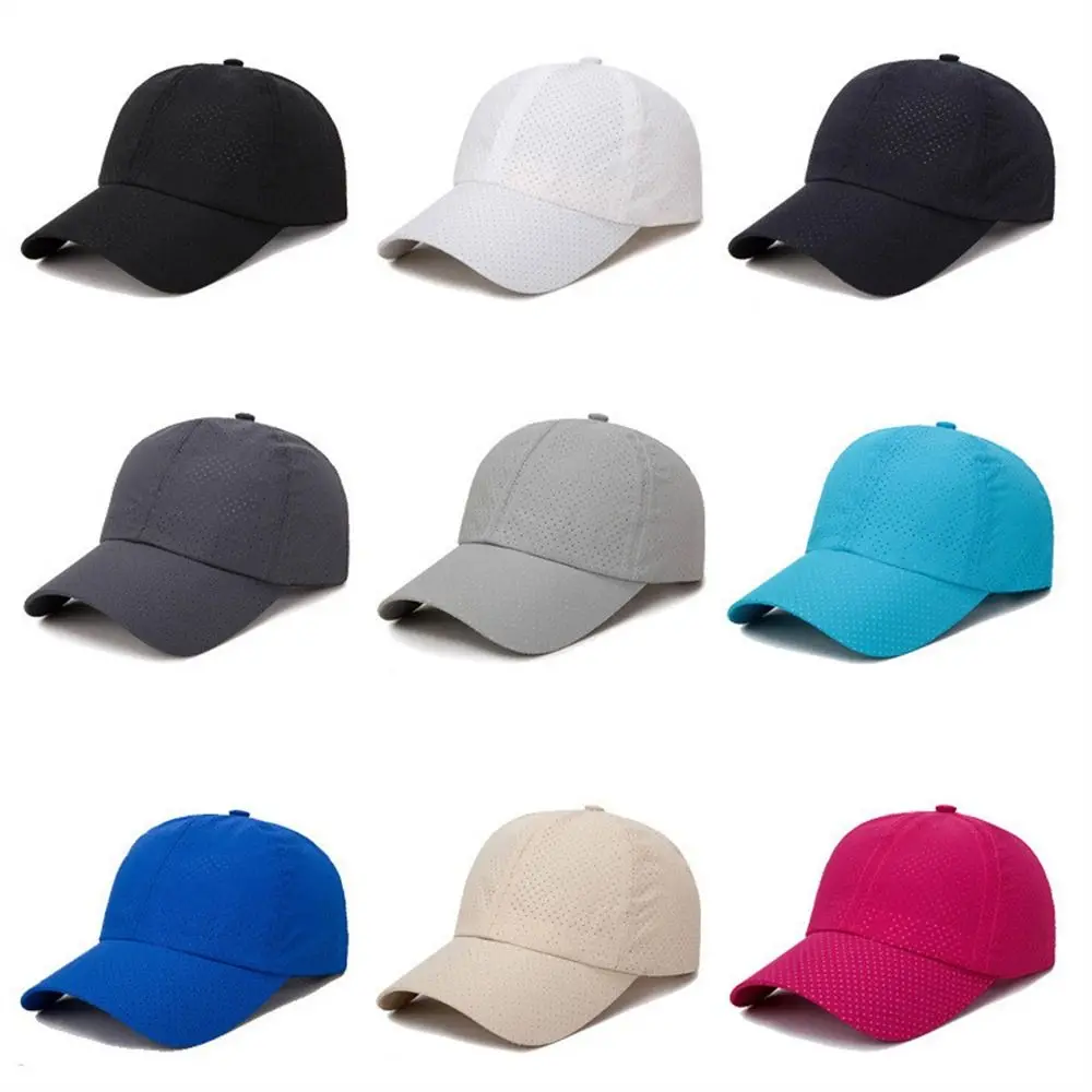 

Men Women Quick Dry Baseball Cap Breathable Thin Mesh Outdoor Hat Adjustable Snapback Sports Caps Running Hiking