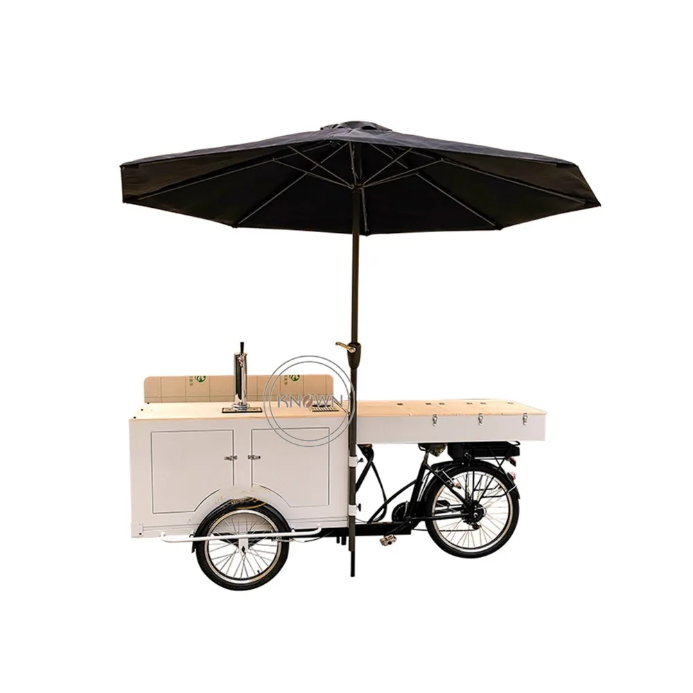 Mobile Pedal Pub Tricycle for Vending Food Small Beer Party Cargo Bike Coffee Fruit Juice Party Bicycle for Sale