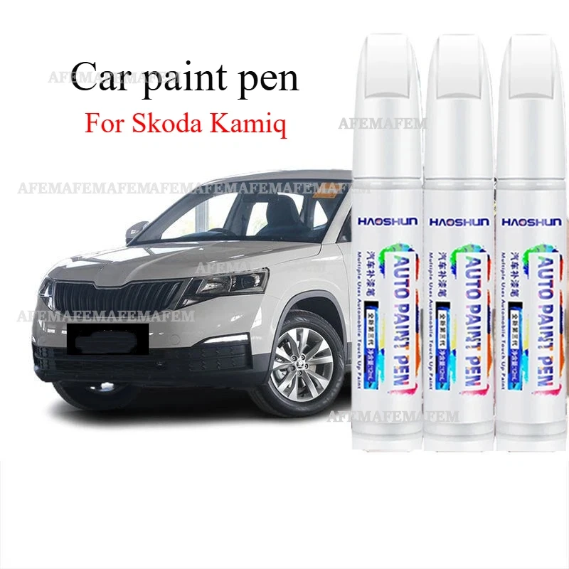For Skoda Kamiq Car Paint Pen Scratch Repair Artifact Literary White Original Cool Silver Dot Pen For Car Scratches