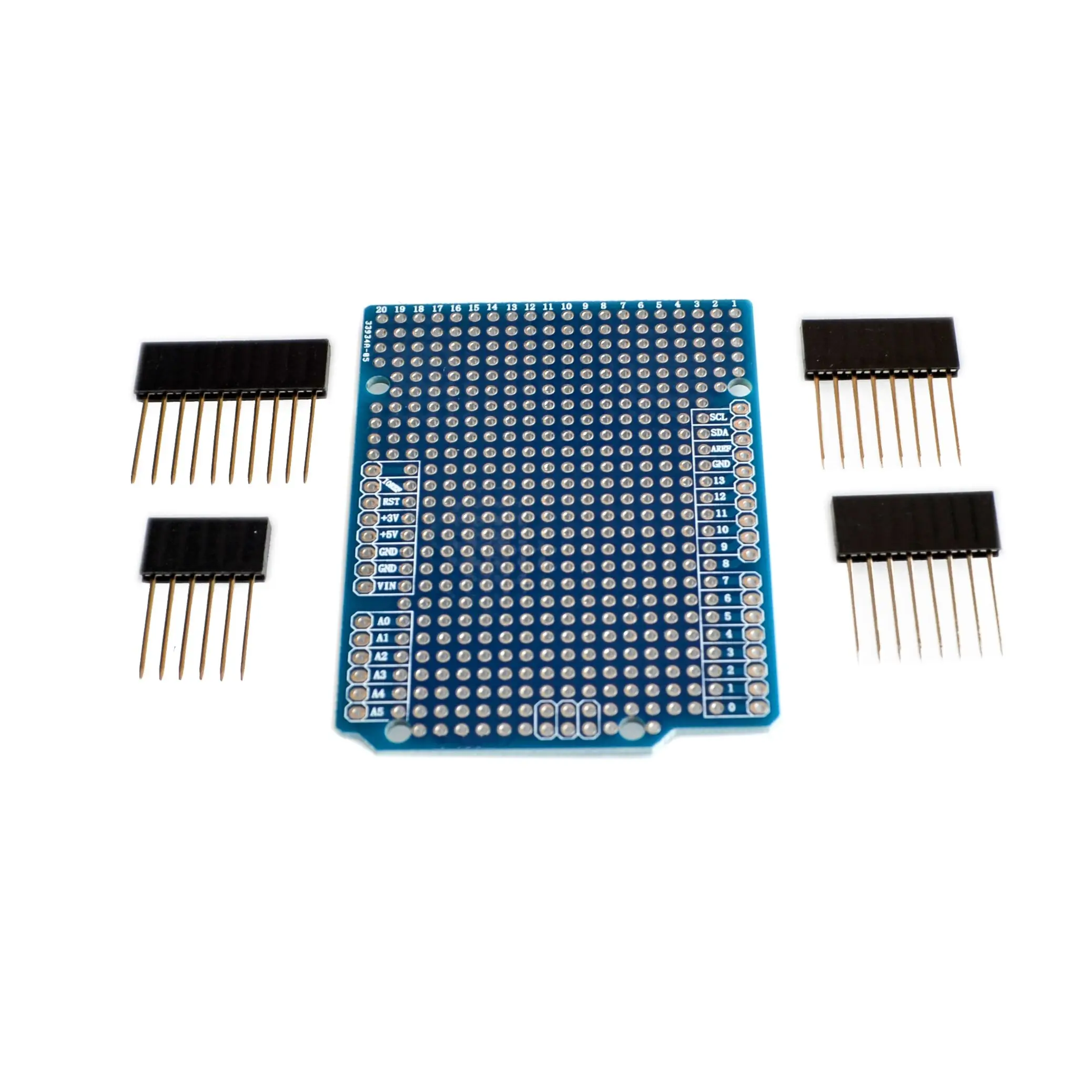 Prototype PCB Expansion Board For Arduino UNO R3  ATMEGA328P Shield FR-4 Fiber PCB Breadboard 2mm 2.54mm Pitch With Pins DIY One