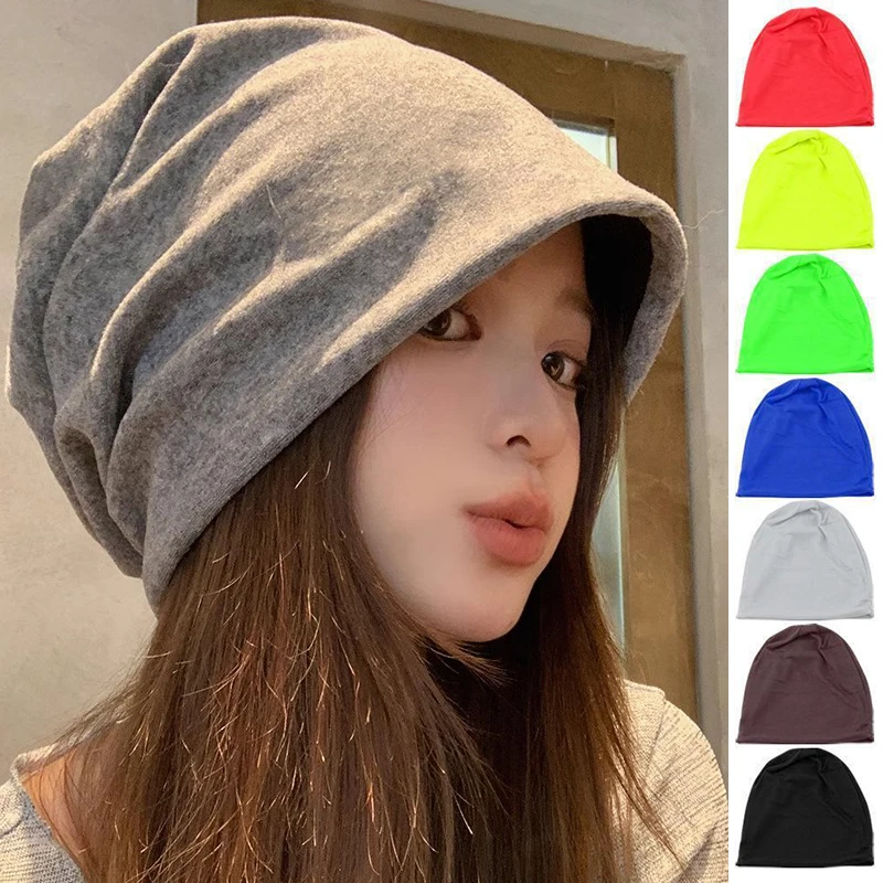 

Unisex Women Men Knitted Winter Beanie Outdoor Warm Ski Crochet Slouch Hat Cap Beanie Candy Color Oversize Soft Casual Skullies