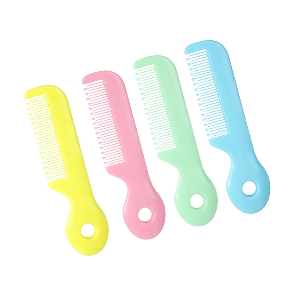 

4Pcs Baby Hair Comb for Newborn Safe ABS Design Soft Round Teeth Travel-Friendly Lightweight Infant Cleaning Accessory