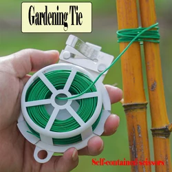 1pc Garden Plastic Coated Iron Wire Tie Line rampicante Plant staffa fissa per fune