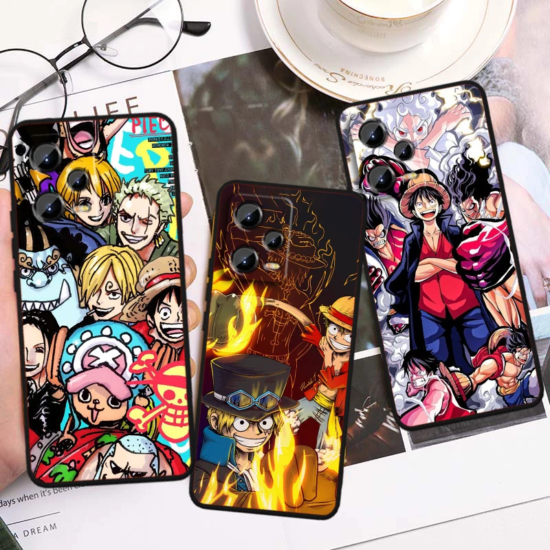 O-Ones P-Pieces Anime Art For Xiaomi Redmi Note 13 12R 12 12S Turbo 11 11T 11S 10 10S Pro Plus 5G Black Cover Phone Case