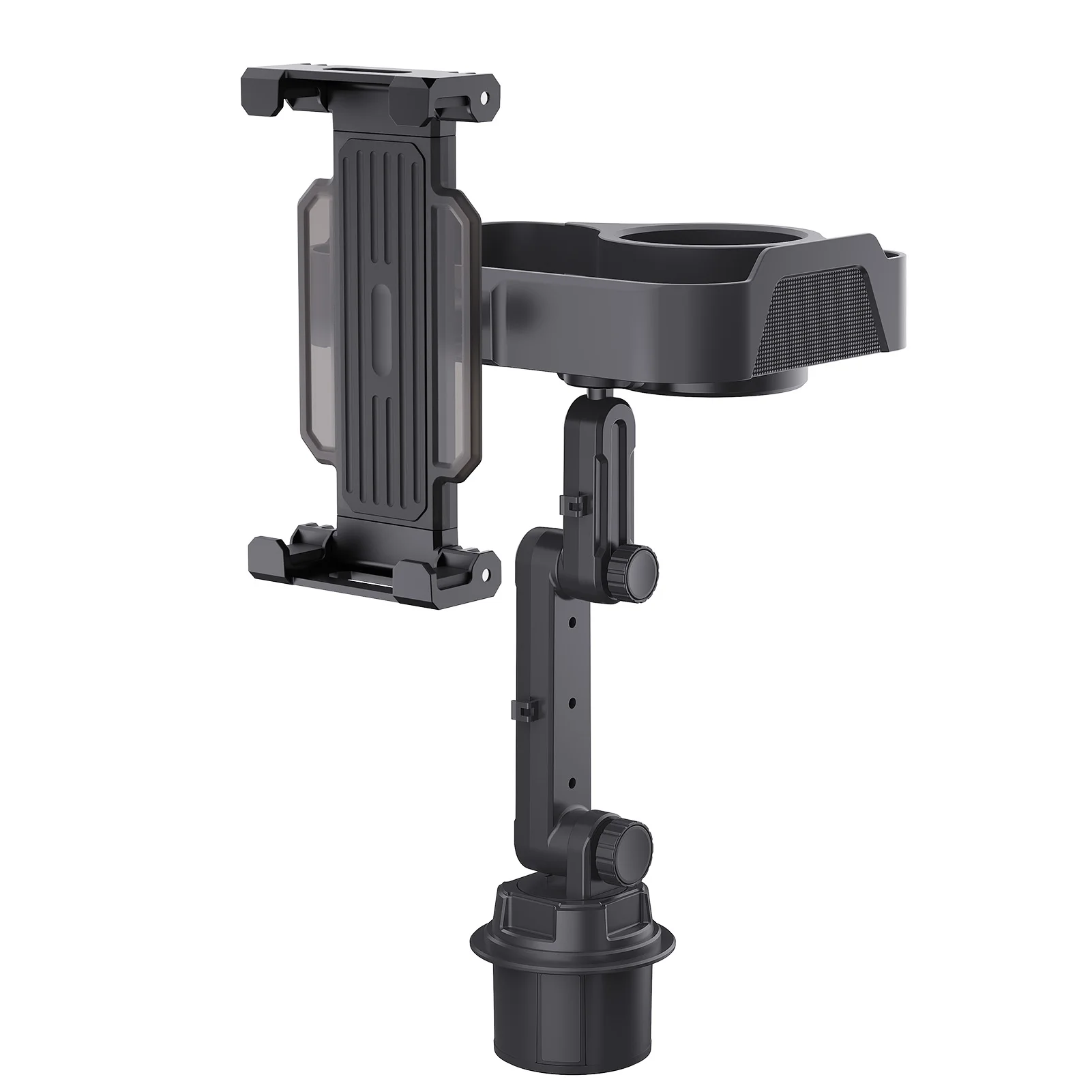 3 in 1 Car Tablet Stand Car Cup Holder Multifunction Mobile Phone Holder Car Drinks Holder with Food Tray 360° Swivel Adjustable