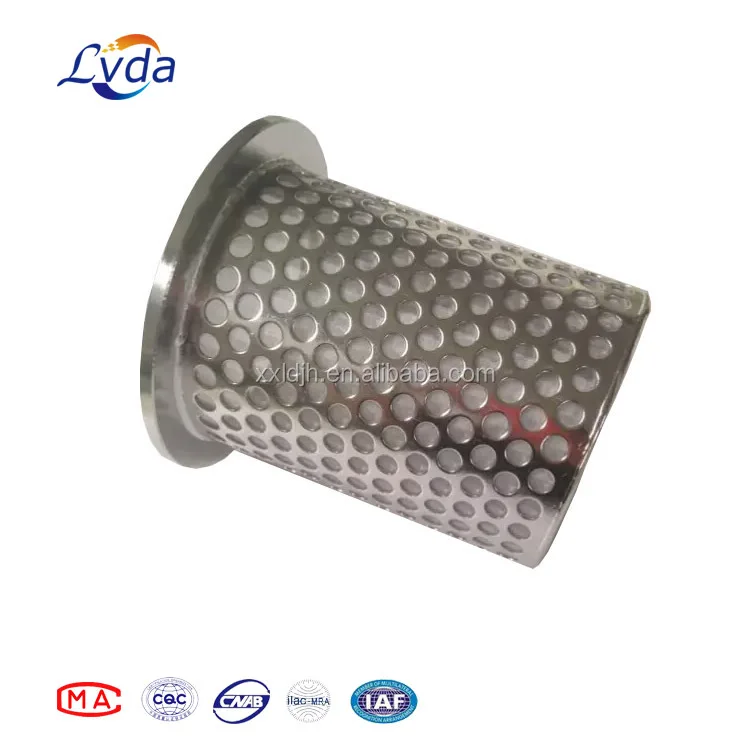 Punching sintered Plate Stainless Steel Perforated coarse filter disc tube Wire metal Mesh filter cartridge