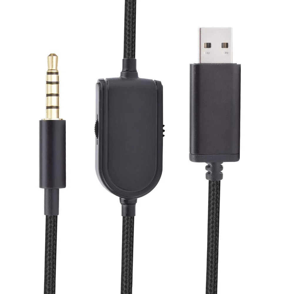 3.5 مللي متر إلى USB Talkback دردشة الصوت كابل مساعد الحبل مضمنة كتم الصوت التحكم ل Astro A10 A40 TR A40TR Logitech A10 Xbox One PS4