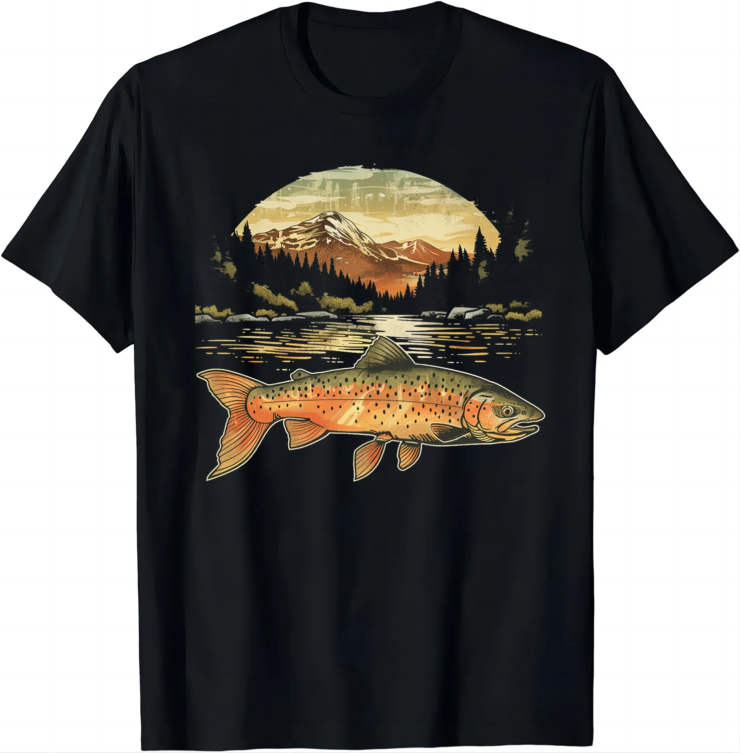 

Streamlined Fish Print Tee - Nature Lover's Choice Shirts Graphic T Shirts Men Clothing Tops Camisetas Streetwear