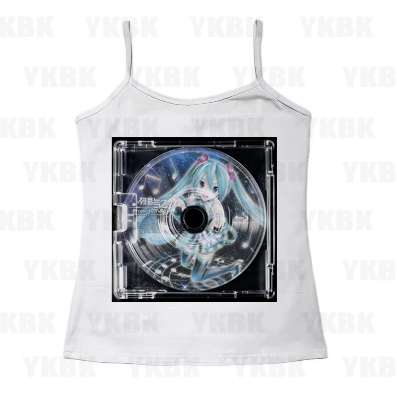 Gothic Y2k Crop Tops Vintage Frauen Casual Druck Anime Harajuku Retro Schöne Weste Punk E-mädchen Ästhetische Baby Tees sommer Tops