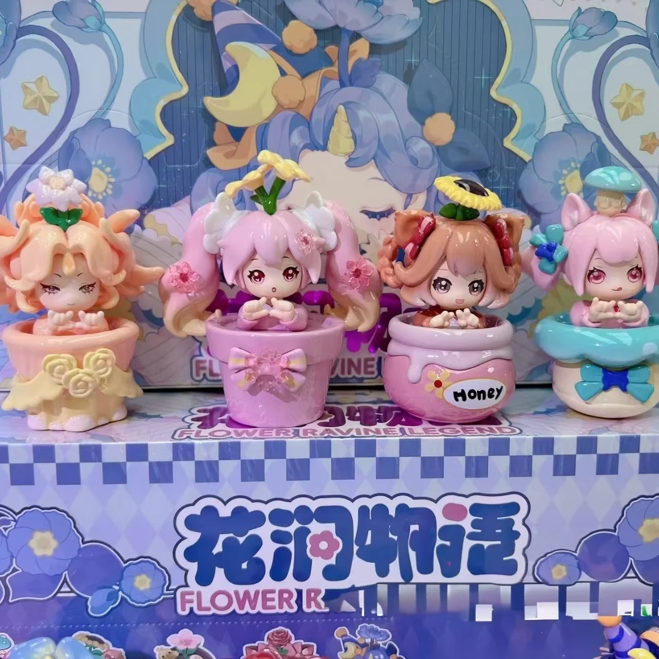 Auf Lager: Momo Jiang Blind Box Zweite Generation Huajian Story Serie PVC-Figur als Desktop-Ornament für die Heimtischdekoration