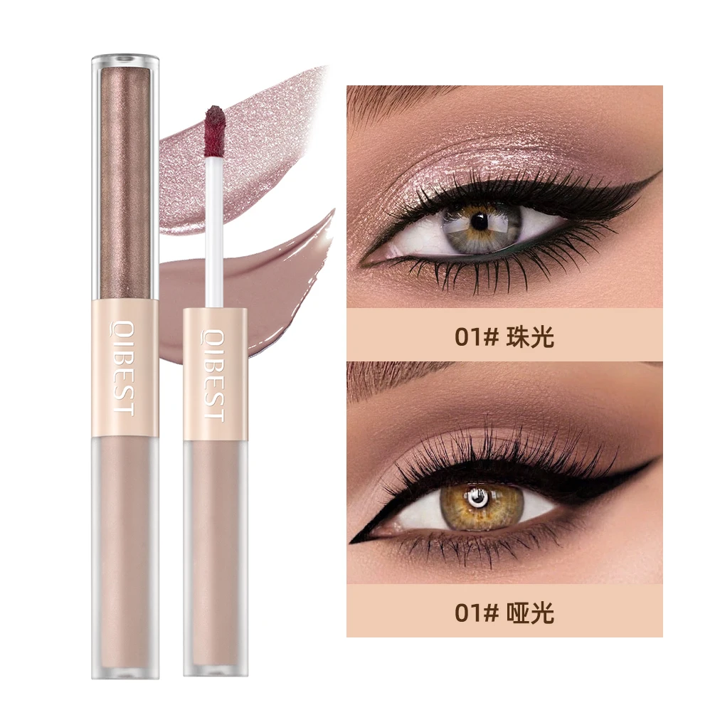 

Double Head Glitter Liquid Eyeshadow Matte Eye Shadow Contour Lying Silkworm Eye Cosmetics Waterproof Lasting Eyeshadow Cosmetic