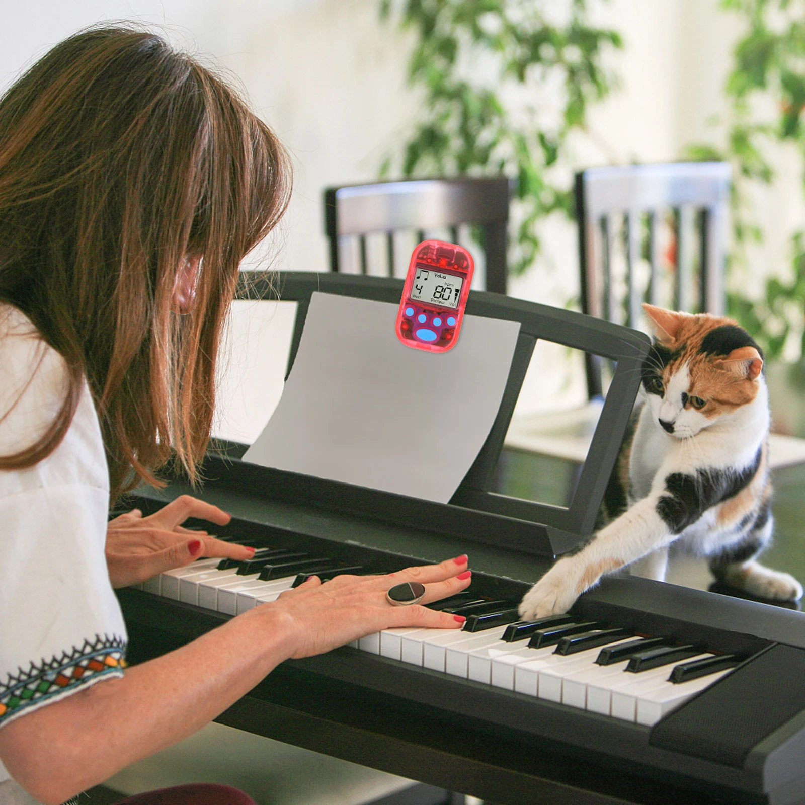 Metrónomo electrónico de diseño Simple, Control de ritmo preciso para guitarra, Piano, práctica de música, instrumento Musical práctico, 1 ud.