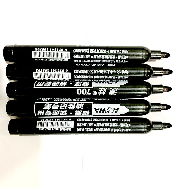 5/10 Pcs Permanente Verf Marker Pen Vette Waterdichte Zwarte Pen Voor Tyre Markers Sneldrogend Handtekening Pen Kantoorbenodigdheden