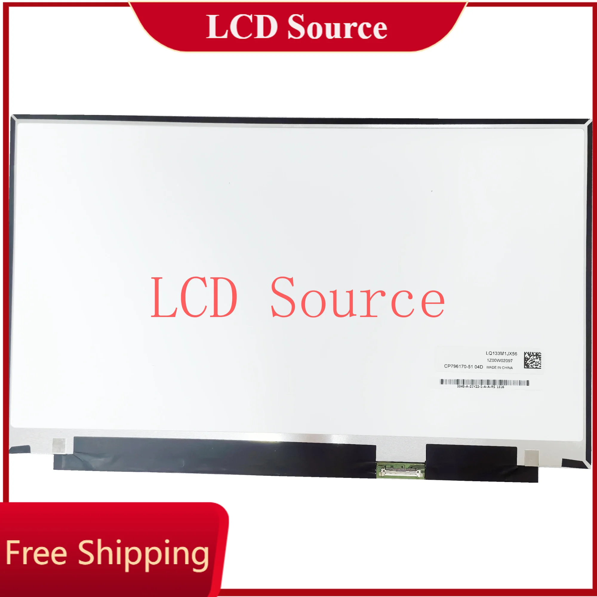 

LQ133M1JX56 13.3 inch EDP 1920X1080 IPS 30pins FHD 60HZ Panel Matrix Replacement Display CP796170-51 LCD Screen