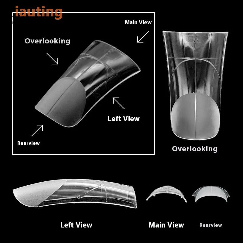 120 pz/scatola stampi per unghie a forma di becco d'anatra doppia forma copertura completa costruzione rapida stampo in gel acrilico punte per unghie finte estensione forme superiori