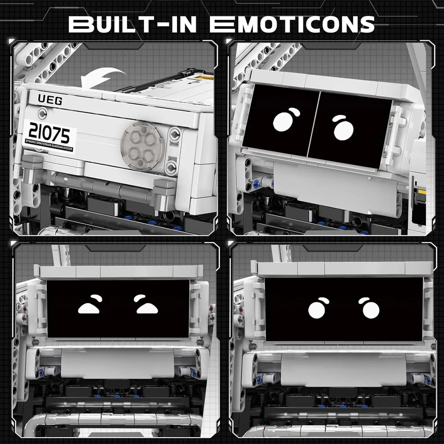 21075 blocos de construção de cachorro robô, 1887 peças de brinquedo de módulo lunar para adultos e crianças, kits de modelo de aeronave DIY, módulo de potência e Educa