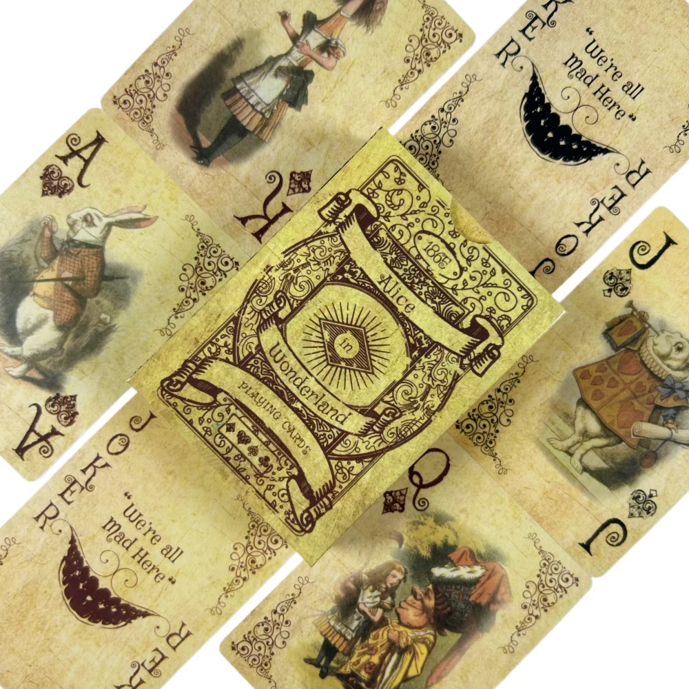 Alice Vintage Creative Playing Cards Standard Deck of Cards for Family Games,Parties ,Gatherings and Colletions