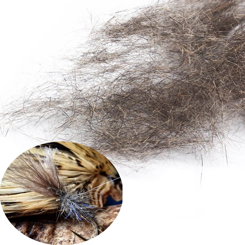 Royal Sissi hot total 4grams big volume natural squirrel dub fly tying spiky nymph dubs undyed raw dubbing fly tying materials