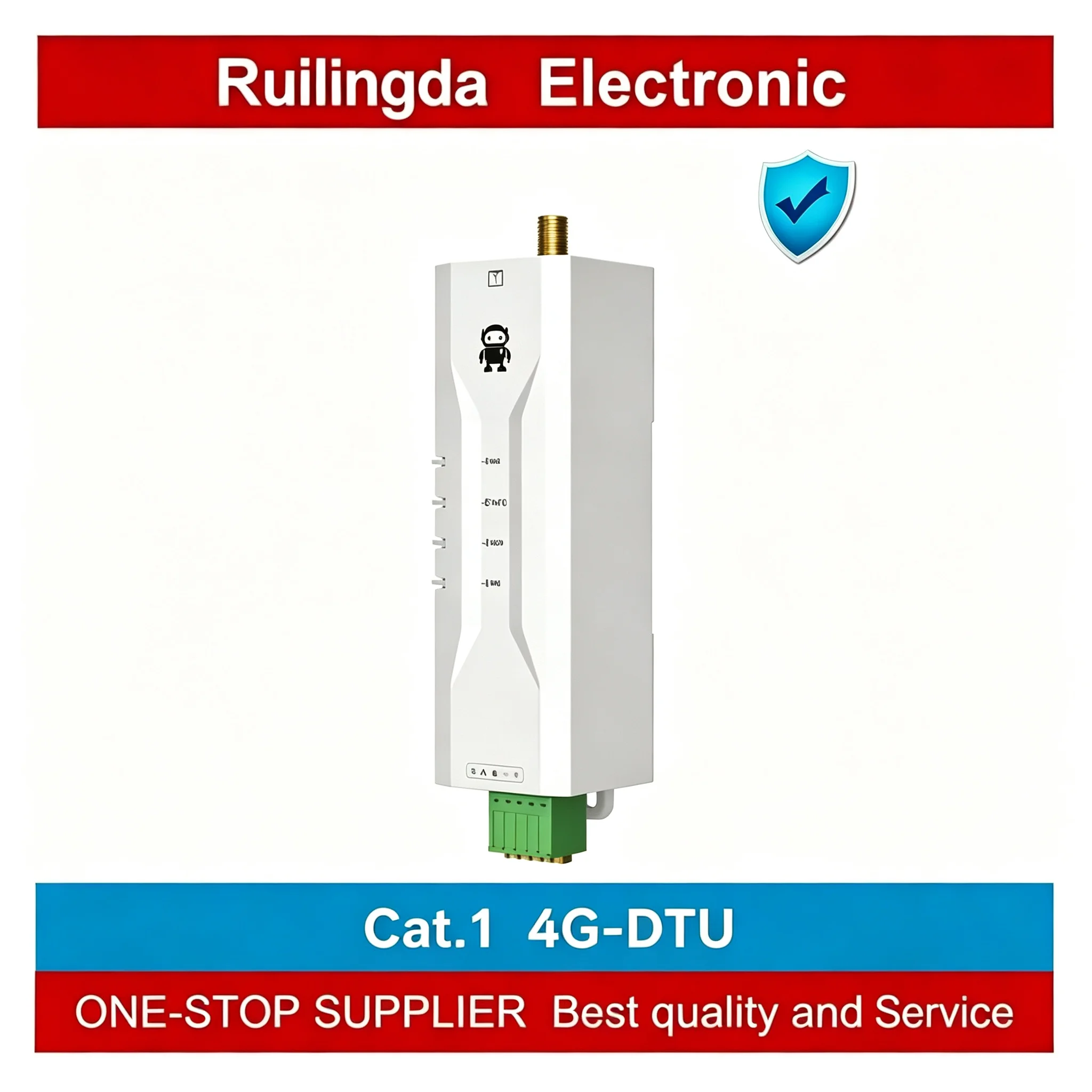 E840-DTU(EC05-485)E    4G Cat1 RS485 Modem Transparent Transmission MQTT Modbus TCP to RTU Small Size 2-Way Socket Link