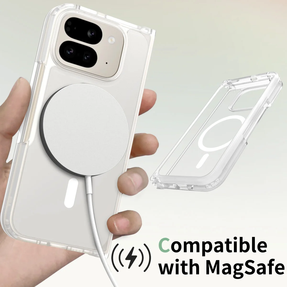 Für Pixel 10 Pro Fold Matte Magnetic Case, kompatibel mit MagSafe Drop Protection Translucent Cover für Google Pixel 10 Pro Fold – Detail 11