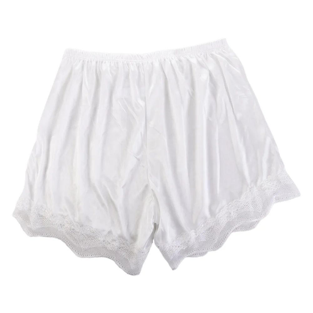 

Thin Simple Safety Pants Lace Satin Lady Safety Shorts Leggings Polyester Pajamas Shorts