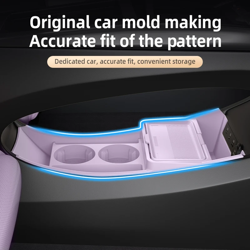 2025 لوحدة التحكم المركزية المصنوعة من السيليكون BYD Dolphin Surf أسفل صندوق التخزين منظم التحكم المركزي حصيرة السيارة الداخلية