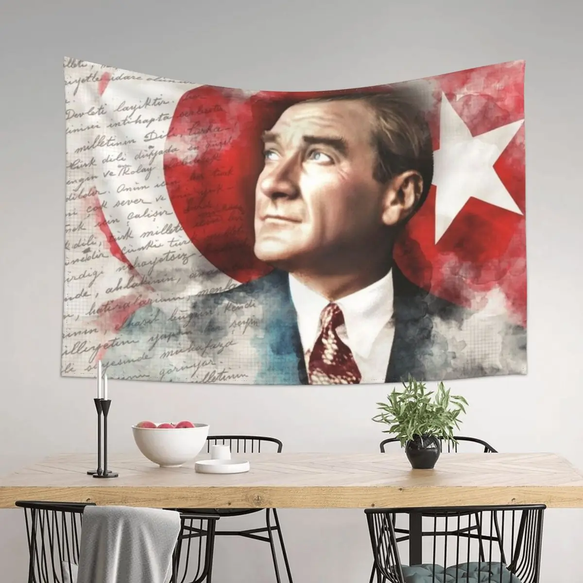 

Ataturk Turkish Flag Tapestry Bedrooms Decorations Wall Carpet Home Decorations Wall Mural Tapestry