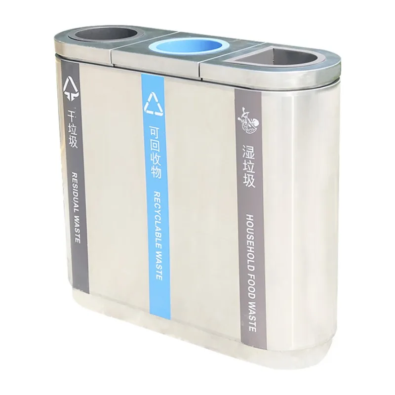 Stainless steel trash can, high-speed rail station direct drop port trash can