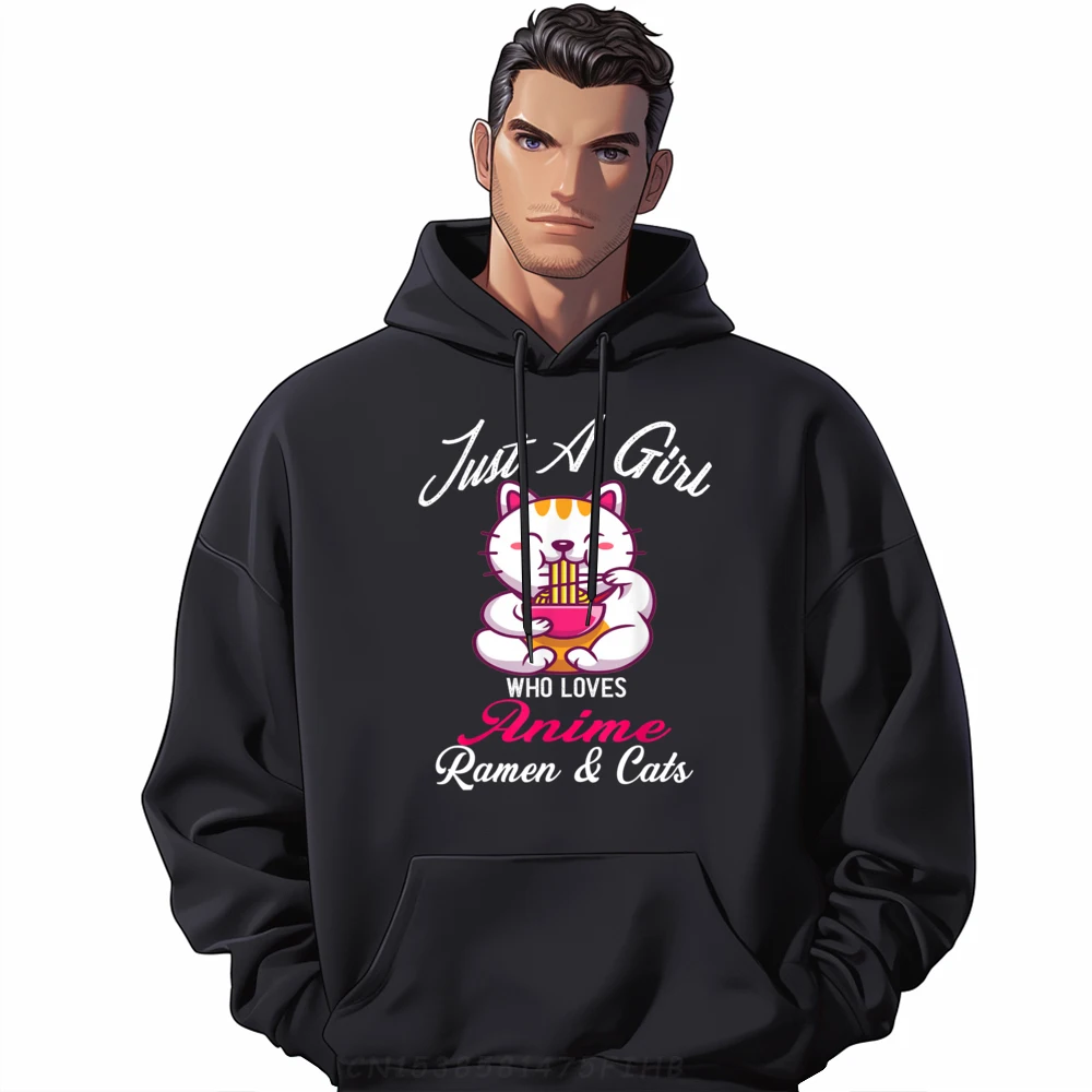 

Just A Who Loves And Ramen And Cats Grahpic Pullover Christmas Group New Pullover Hoodies