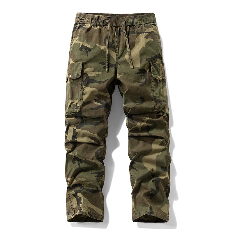 

Men's Sports Training Casual Work Pants Tactical Camouflage Overalls High-Quality Cotton Multi-Pocket Trousers Men's Streetwear