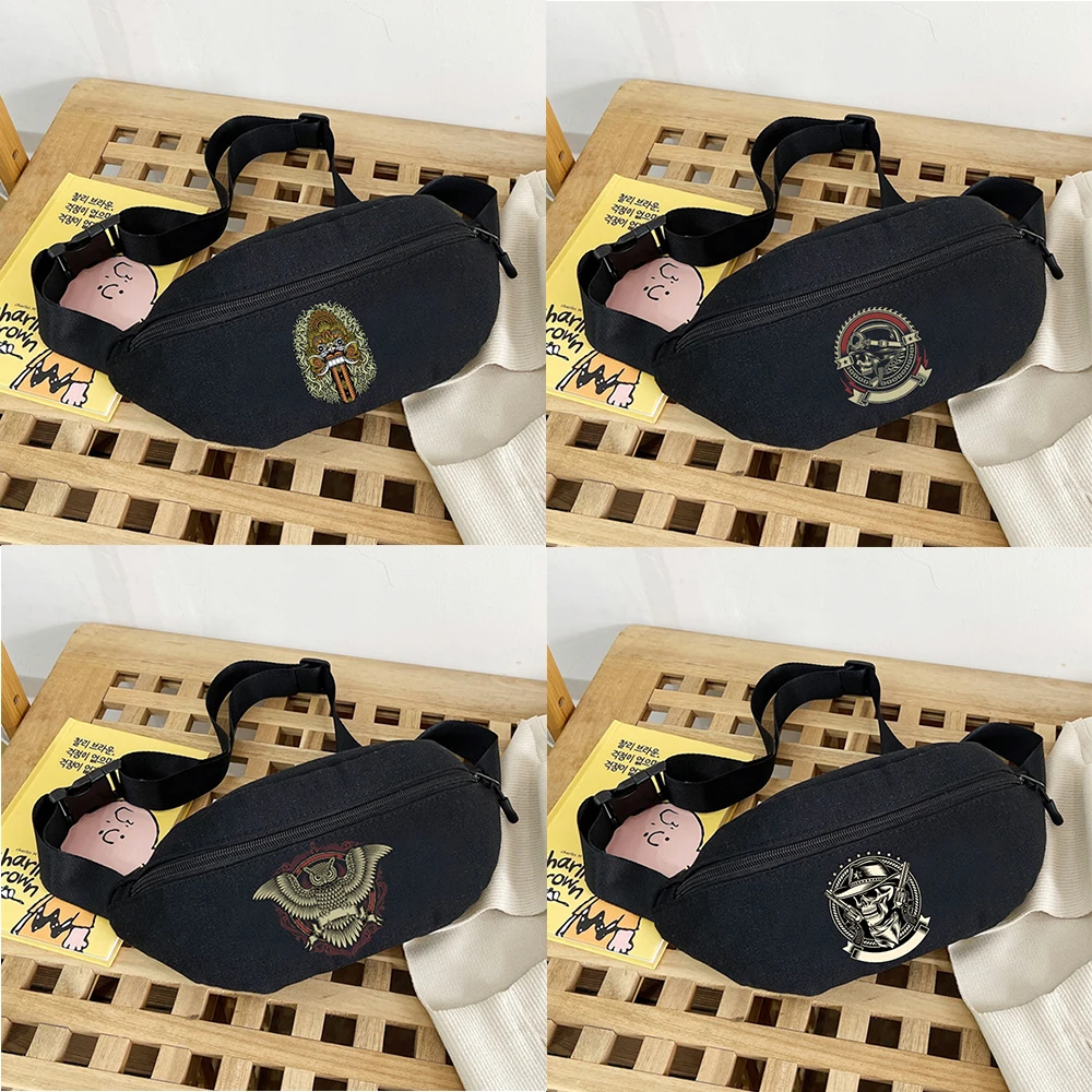 

Регулируемая поясная сумка для мобильного телефона, высококачественная карманная уличная поясная сумка для бега, серия черепов, модная повседневная сумка для телефона