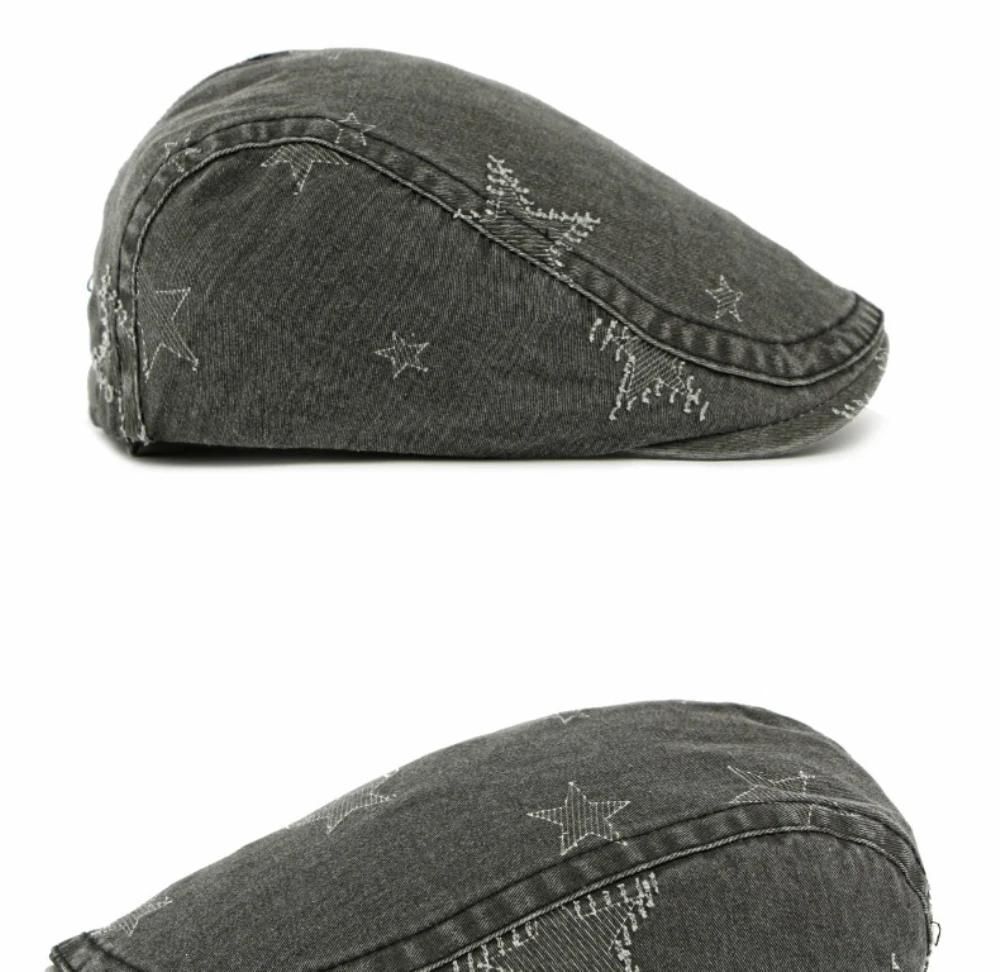 HT5101 Baskenmützen für Herren und Damen 2026 – Neue Stars Ivy Flat Cap für Künstler und Maler, Frühling/Herbst, 100 % Baumwolle – Detail 10