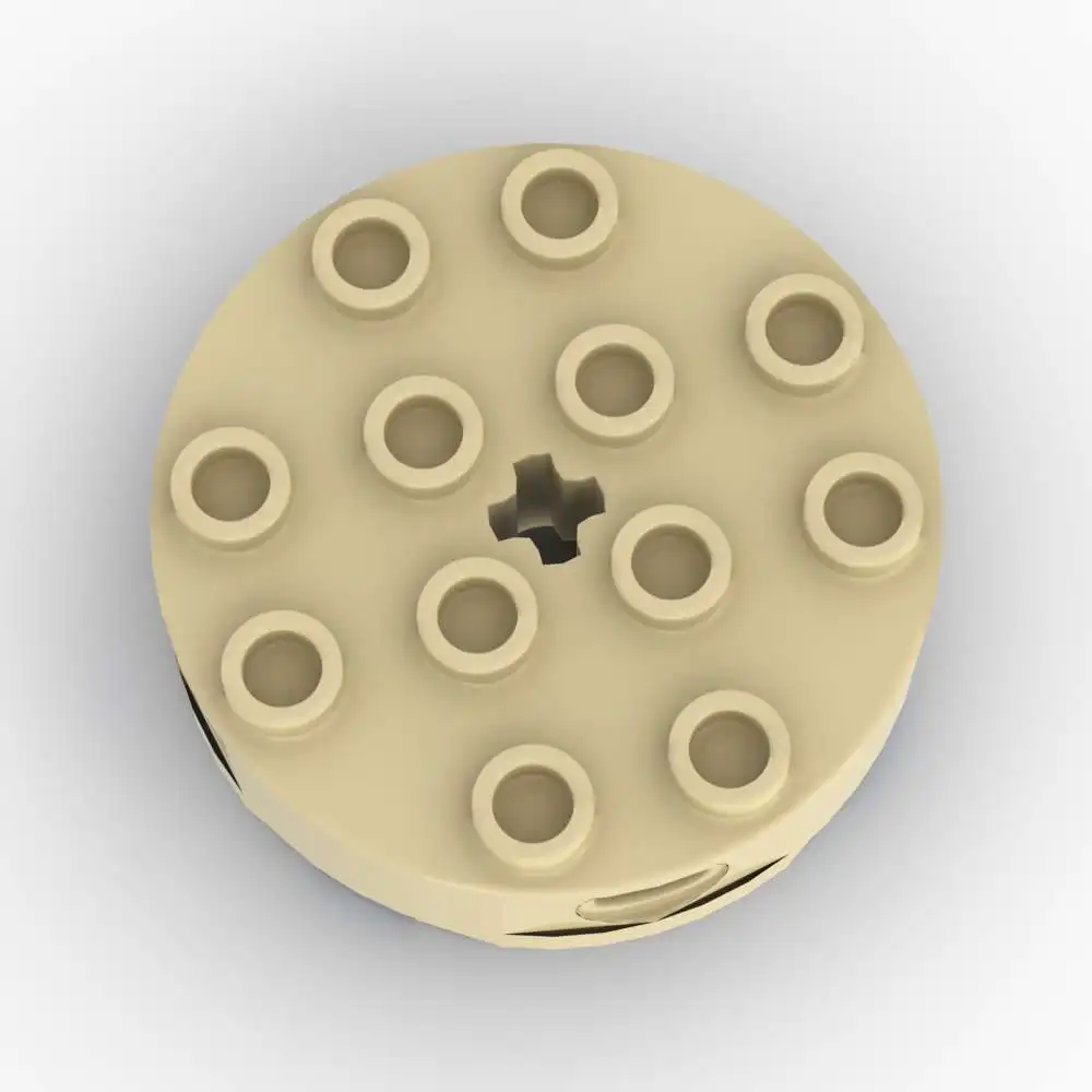 

MOC 10PCS Round 4x4 6222 With Side Building Blocks Pin Holes And Axle Bricks Educational Particle Toy Children Birthday Kid Gift