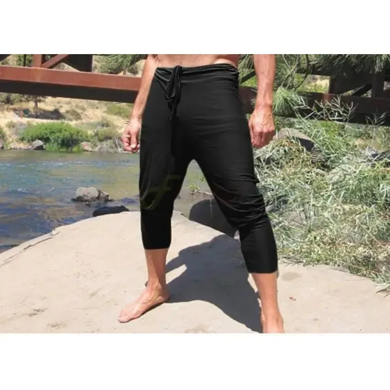 

Adult Men's Medieval Role-playing Renaissance Loose Pants Retro Casual Jogging Strap Pants Pirate Rider Clothing