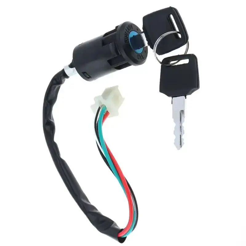 

4x30mm Wire Ignition Switch Controller E-Bike Electric Scooter Go kart Motorcycle On/off lock Round Waterproof for motorcycle