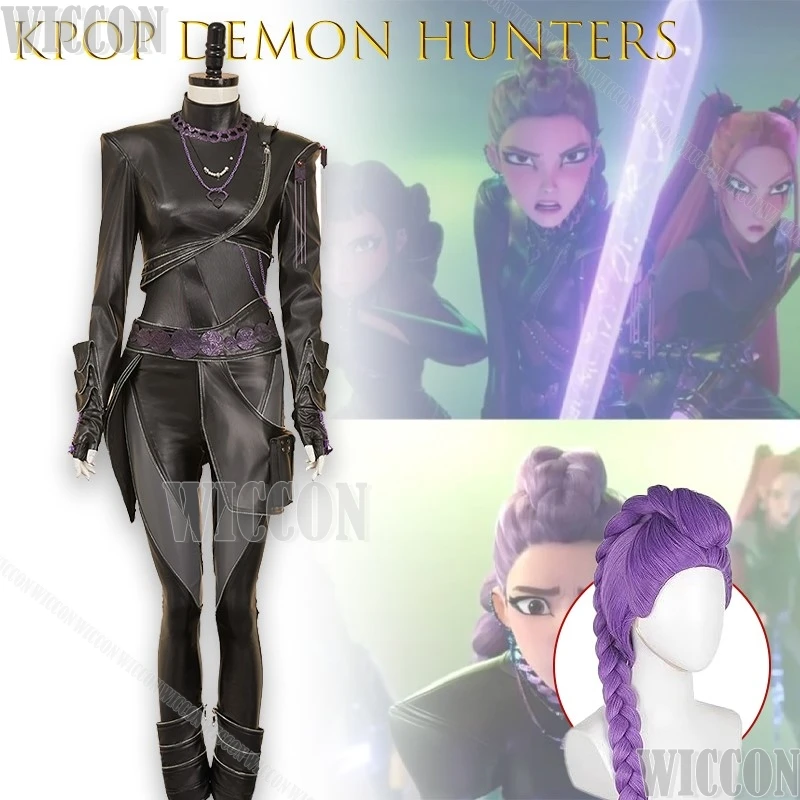 

Rumi kpop Demon Hunter, одежда для косплея, Хэллоуин, карнавал, вечерние, униформа, реквизит, Huntrix Disfraz Mujer Guerreras Cos, карнавальный наряд
