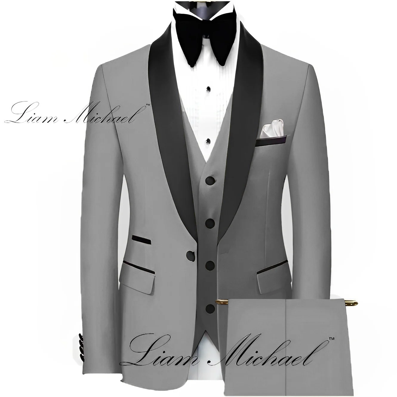 Traje Formal Beige para hombre, traje de 3 piezas, diseño clásico, esmoquin para novio de boda, vestido de fiesta Formal, XS-5XL, elegante,