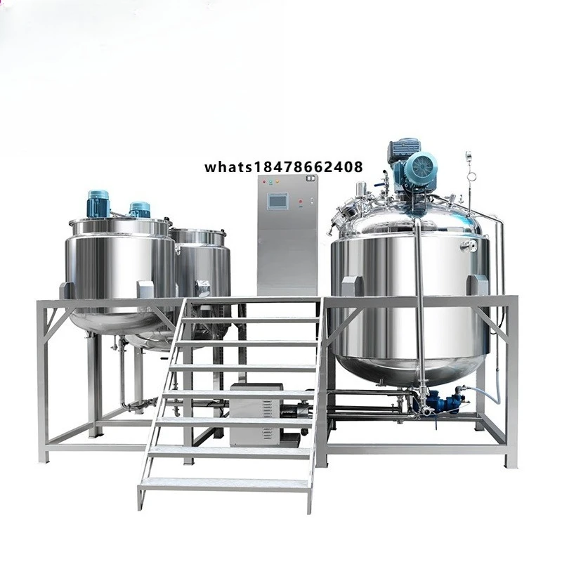 Equipo de Fabricación de Crema Cosmética de Acero Inoxidable Industrial de 100L, 200L y 300L, Suministro de Fábrica, para Producción de Cosméticos