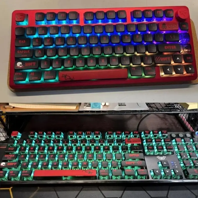 أغطية مفاتيح Y1UB ذات ارتفاع بودنغ كارتون نايتس لـ 116 لوحة مفاتيح سلسة #3