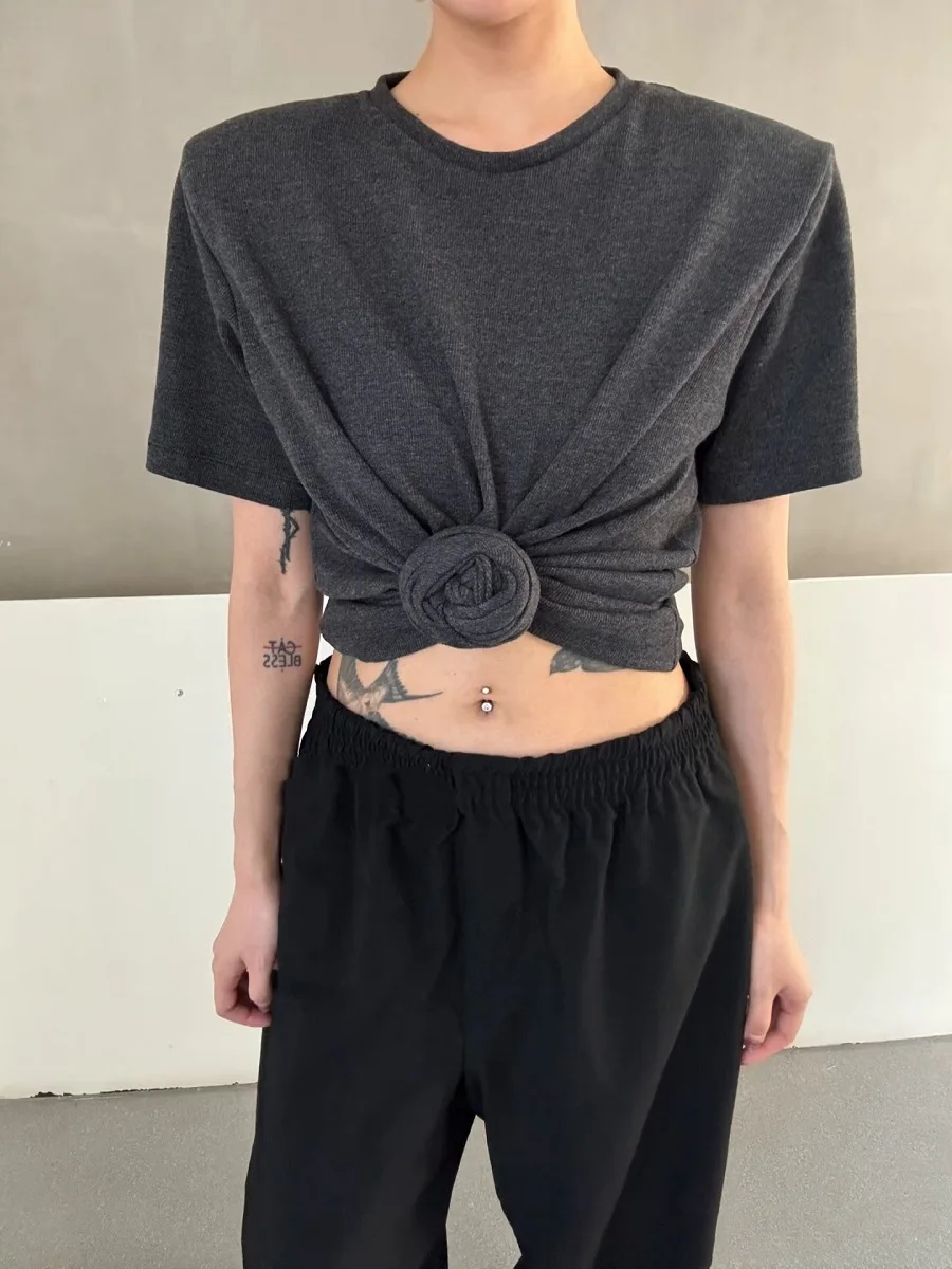 

Женские модные футболки, рубашки, пуговицы, корсеты, женские топы с корейской волной, рубашки, новинка y2k, высококачественные пуловеры