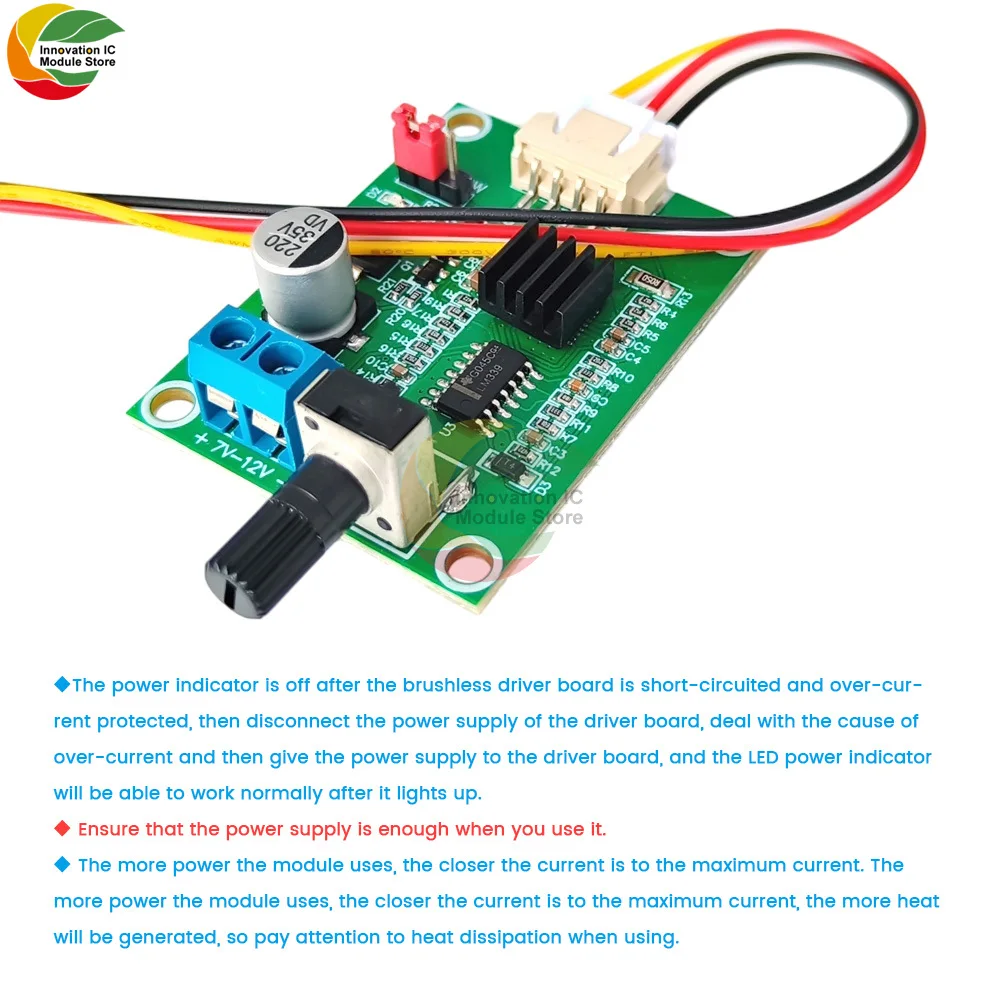 DC7V-12V DC Brushless Motor Drive Board Module Speed Control Board Optical Drive Hard Disk Motor Controller