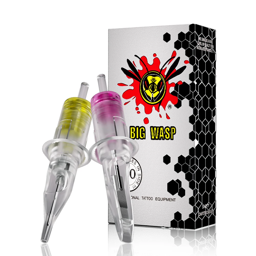 

20Pcs BIGWASP Disposable Tattoo Needles Sterilized Cartridges For Large Area Coloring & Detail Lining Body Art Tattoo Supplies