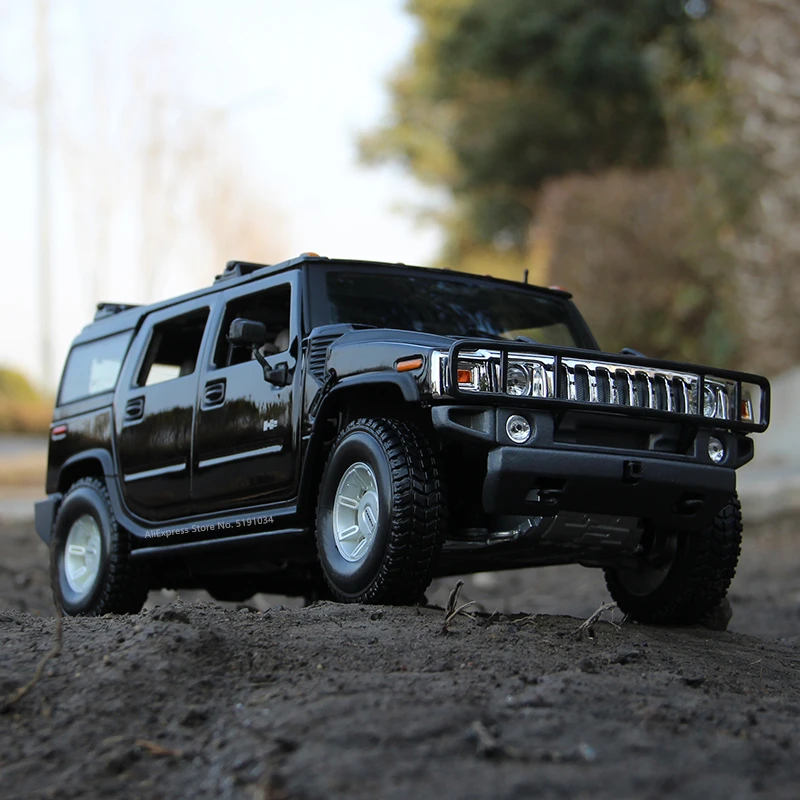 Maisto 1:18 New Hummer H2 SUV H1 Jeep alloy car model simulation car decoration collection gift toy Die casting model boy toy