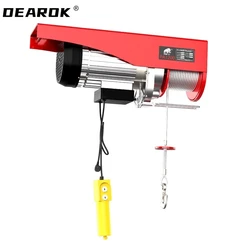 300KG  Electric Hoist 220V Crane Household Small Lift Hoist Portable Remote Control Hoist Crane With Wire