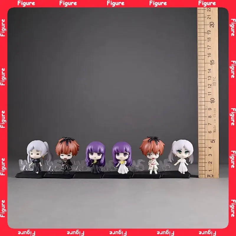 

5cm 6pcs/set Frieren Beyond Journey'S End Black White Dress Mini Anime Figure PVC Model Desktop Decoration Toys Children Gifts