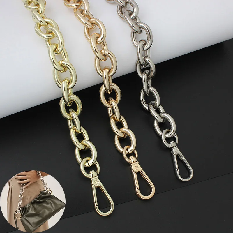 

30-120CM 20mm/23mm O Metal Purse Chain Strap Handle Replacement Handbag Shoulder Bag Chain Accessories Light Gold/Silver/Gold