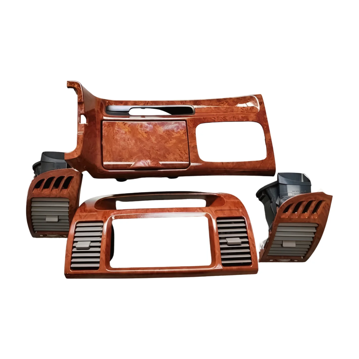 

HUIYAN 1pcs Car Interior Wood Color Gear Shifters Panel +Auto Airvent Kit Air conditioning outlet for Toyota Camry 2002-2006