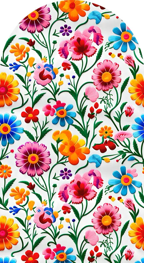 Mehofond 꽃 잔디 아치형 배경 라운드 상단 양면 커버, 어린이 성인용 수제 꽃 장식 배경 사진 스튜디오